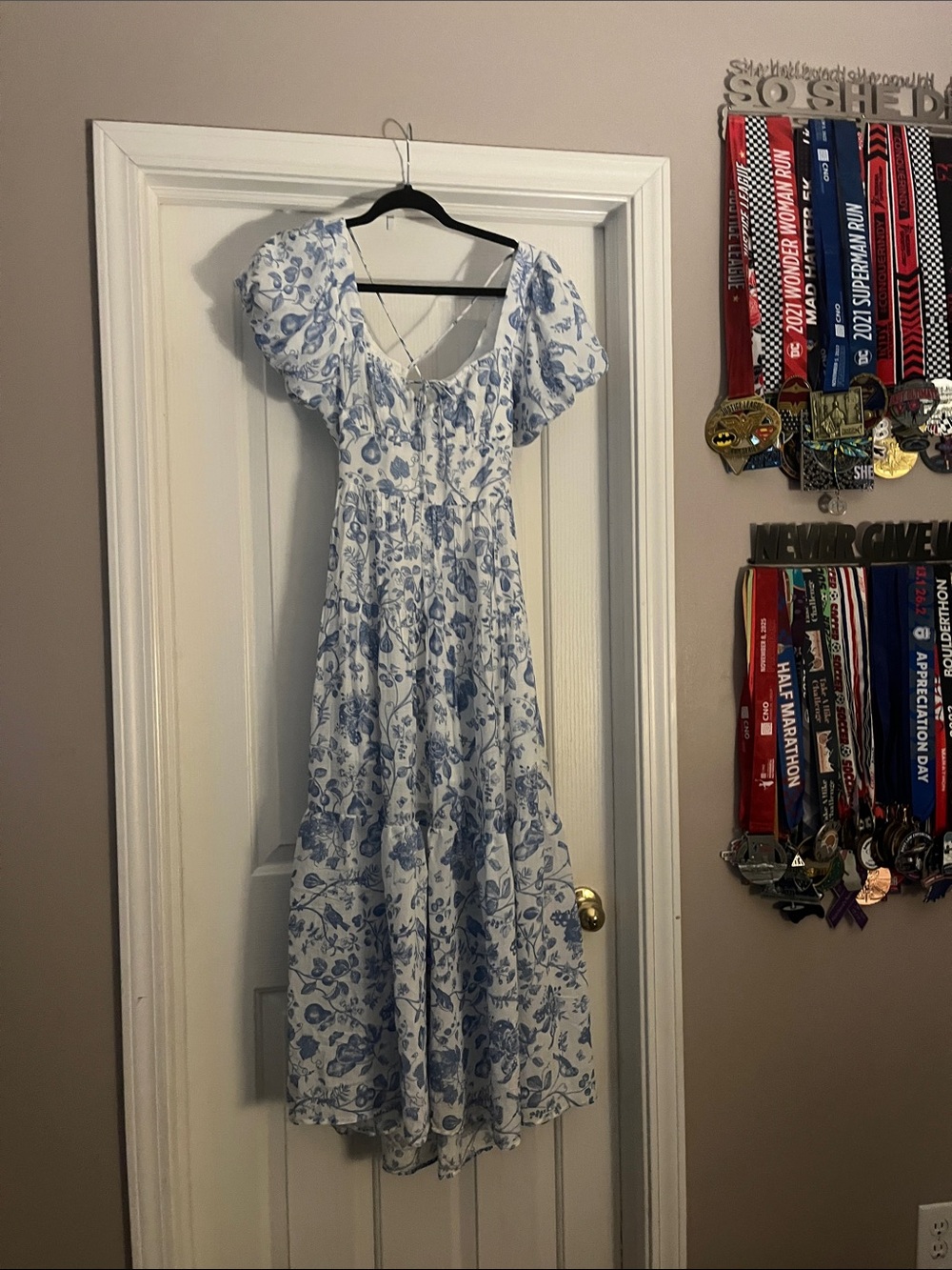 Dry Goods Blue & White Floral Maxi Dress